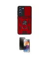 ieg™ Galaxy S21 FE Kılıf Ahenk Klasik - Siyah 3D Antistatik Mat Seramik Nano Ekran Koruyucu