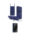 ieg™ Galaxy S21 FE Kılıf Vadi Form Prime - Siyah 3D Antistatik Hayalet Cam Ekran Koruyucu
