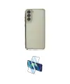 ieg™ Galaxy S21 FE Kılıf Vadi Minimal - Siyah 3D Antistatik Cam Ekran Koruyucu