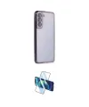 ieg™ Galaxy S21 FE Kılıf Vadi Minimal - Siyah 3D Antistatik Cam Ekran Koruyucu