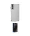 ieg™ Galaxy S21 FE Kılıf Vadi Minimal - Siyah 3D Antistatik Hayalet Cam Ekran Koruyucu