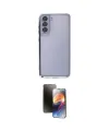 ieg™ Galaxy S21 FE Kılıf Vadi Minimal - Siyah 3D Antistatik Mat Seramik Nano Ekran Koruyucu