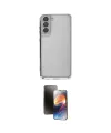 ieg™ Galaxy S21 FE Kılıf Vadi Minimal - Siyah 3D Antistatik Mat Seramik Nano Ekran Koruyucu