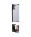 ieg™ Galaxy S21 FE Kılıf Vadi Minimal - Siyah 3D Antistatik Mat Seramik Nano Ekran Koruyucu