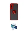 ieg™ Galaxy S21 FE Kılıf Yörünge Çizgi - Siyah 3D Antistatik Cam Ekran Koruyucu