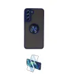 ieg™ Galaxy S21 FE Kılıf Yörünge Çizgi - Siyah 3D Antistatik Cam Ekran Koruyucu