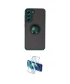 ieg™ Galaxy S21 FE Kılıf Yörünge Çizgi - Siyah 3D Antistatik Cam Ekran Koruyucu