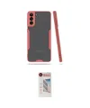 ieg™ Galaxy S21 Plus Kılıf Atlas Asil Serisi - Siyah Hayalet Edge Cam Ekran Koruyucu