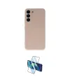 ieg™ Galaxy S22 Kılıf Ahenk Serisi - Siyah 3D Antistatik Cam Ekran Koruyucu