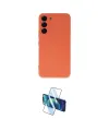 ieg™ Galaxy S22 Kılıf Ahenk Serisi - Siyah 3D Antistatik Cam Ekran Koruyucu