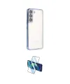 ieg™ Galaxy S22 Kılıf Vadi Minimal - Siyah 3D Antistatik Cam Ekran Koruyucu