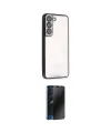 ieg™ Galaxy S22 Kılıf Vadi Minimal - Siyah 3D Antistatik Hayalet Cam Ekran Koruyucu