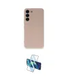 ieg™ Galaxy S22 Plus Kılıf Ahenk Serisi - Siyah 3D Antistatik Cam Ekran Koruyucu