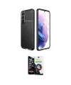 ieg™ Galaxy S22 Plus Kılıf Eksen Form Prime - Şeffaf Temperli Cam Ekran Koruyucu