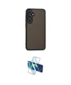 ieg™ Galaxy S23 FE Kılıf Ahenk Çizgi Serisi - Siyah 3D Antistatik Seramik Nano Ekran Koruyucu