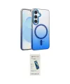 ieg™ Galaxy S23 FE Kılıf Ahenk Doku Özel Seri - Şeffaf Pasifik Cam Ekran Koruyucu