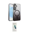 ieg™ Galaxy S23 FE Kılıf Ahenk Doku Özel Seri - Şeffaf Pasifik Cam Ekran Koruyucu