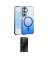 ieg™ Galaxy S23 FE Kılıf Ahenk Doku Özel Seri - Siyah 3D Antistatik Hayalet Cam Ekran Koruyucu