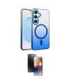 ieg™ Galaxy S23 FE Kılıf Ahenk Doku Özel Seri - Siyah 3D Antistatik Mat Seramik Nano Ekran Koruyucu