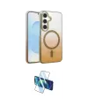 ieg™ Galaxy S23 FE Kılıf Ahenk Doku Özel Seri - Siyah 3D Antistatik Seramik Nano Ekran Koruyucu