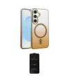 ieg™ Galaxy S23 FE Kılıf Ahenk Doku Özel Seri - Siyah 6D Antistatik Mat Seramik Hayalet Nano Ekran Koruyucu
