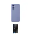 ieg™ Galaxy S23 FE Kılıf Ahenk Serisi - Siyah 3D Antistatik Hayalet Cam Ekran Koruyucu