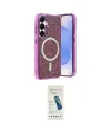 ieg™ Galaxy S23 FE Kılıf Eksen Çizgi - Şeffaf Pasifik Cam Ekran Koruyucu
