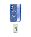 ieg™ Galaxy S23 FE Kılıf Eksen Çizgi - Şeffaf Pasifik Cam Ekran Koruyucu