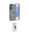 ieg™ Galaxy S23 FE Kılıf Eksen Çizgi - Şeffaf Pasifik Cam Ekran Koruyucu