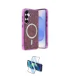 ieg™ Galaxy S23 FE Kılıf Eksen Çizgi - Siyah 3D Antistatik Cam Ekran Koruyucu