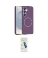 ieg™ Galaxy S23 FE Kılıf Siluet Doku Özel Seri - Şeffaf Pasifik Cam Ekran Koruyucu