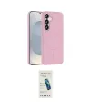 ieg™ Galaxy S23 FE Kılıf Siluet Doku Özel Seri - Şeffaf Pasifik Cam Ekran Koruyucu