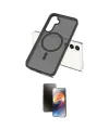 ieg™ Galaxy S23 FE Kılıf Siluet Minimal Prime - Siyah 3D Antistatik Mat Seramik Nano Ekran Koruyucu