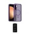 ieg™ Galaxy S23 FE Kılıf Siluet Minimal Prime - Siyah 6D Antistatik Mat Seramik Hayalet Nano Ekran Koruyucu