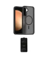 ieg™ Galaxy S23 FE Kılıf Siluet Minimal Prime - Siyah 6D Antistatik Mat Seramik Hayalet Nano Ekran Koruyucu