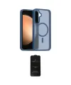 ieg™ Galaxy S23 FE Kılıf Siluet Minimal Prime - Siyah 6D Antistatik Mat Seramik Hayalet Nano Ekran Koruyucu