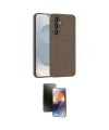 ieg™ Galaxy S23 FE Kılıf Yankı Form Serisi - Siyah 3D Antistatik Mat Seramik Nano Ekran Koruyucu