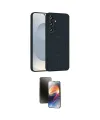ieg™ Galaxy S23 FE Kılıf Yankı Form Serisi - Siyah 3D Antistatik Mat Seramik Nano Ekran Koruyucu