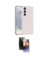 ieg™ Galaxy S23 FE Kılıf Yankı Form Serisi - Siyah 3D Antistatik Mat Seramik Nano Ekran Koruyucu
