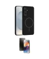 ieg™ Galaxy S23 FE Kılıf Yankı Form Serisi - Siyah 3D Antistatik Mat Seramik Nano Ekran Koruyucu
