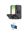 ieg™ Galaxy S23 FE Kılıf Yörünge Çizgi - Siyah 3D Antistatik Cam Ekran Koruyucu