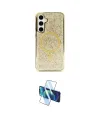 ieg™ Galaxy S23 Kılıf Eksen Çizgi - Siyah 3D Antistatik Cam Ekran Koruyucu