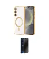 ieg™ Galaxy S23 Kılıf Nova Işık Özel Seri - Siyah 3D Antistatik Hayalet Cam Ekran Koruyucu