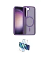 ieg™ Galaxy S23 Kılıf Siluet Minimal Prime - Siyah 3D Antistatik Cam Ekran Koruyucu