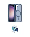ieg™ Galaxy S23 Kılıf Siluet Minimal Prime - Siyah 3D Antistatik Cam Ekran Koruyucu