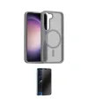 ieg™ Galaxy S23 Kılıf Siluet Minimal Prime - Siyah 3D Antistatik Hayalet Cam Ekran Koruyucu