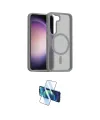 ieg™ Galaxy S23 Kılıf Siluet Minimal Prime - Siyah 3D Antistatik Seramik Nano Ekran Koruyucu