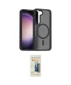 ieg™ Galaxy S23 Kılıf Siluet Minimal Prime - Siyah 6D Mat Seramik Hayalet Nano Ekran Koruyucu