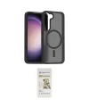 ieg™ Galaxy S23 Kılıf Siluet Minimal Prime - Siyah Mat Seramik Nano Ekran Koruyucu