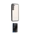ieg™ Galaxy S23 Kılıf Vadi Minimal - Siyah 3D Antistatik Hayalet Cam Ekran Koruyucu